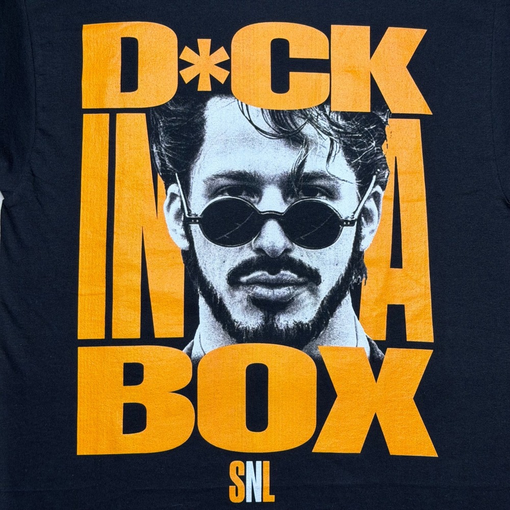 SNL‎ D**k in a box - Saturday Night Live comedy Spencer's shirt